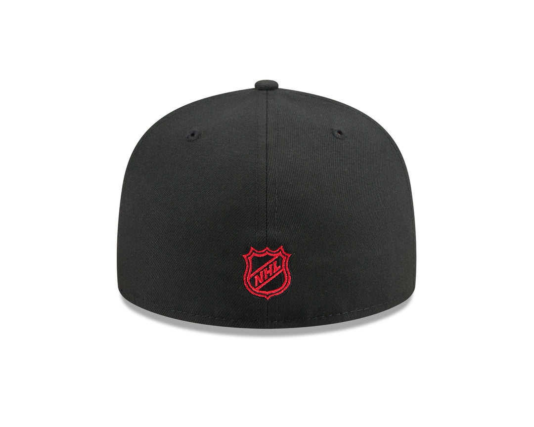 New Era Chicago Blackhawks 59FIFTY Oversized Primary Logo Fitted - Black