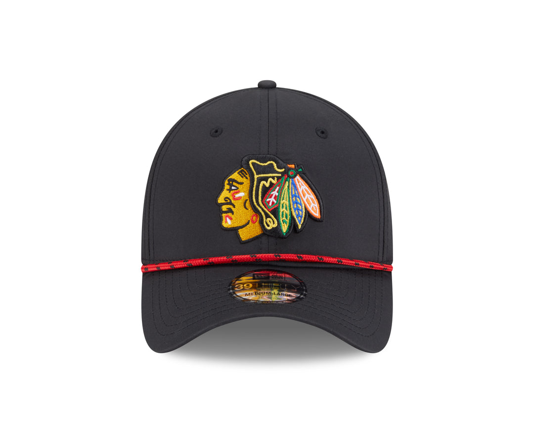 New Era Chicago Blackhawks 39THIRTY Primary Logo Rope Fitted Cap