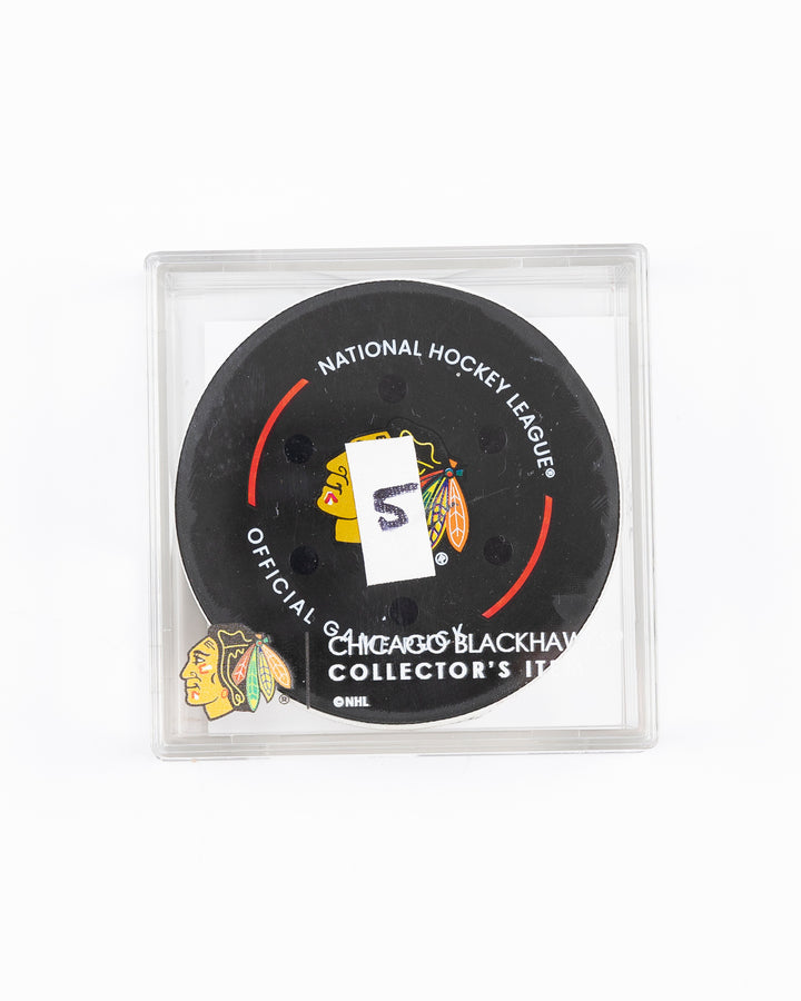 Ryan Donato Game-Used Goal Puck 12/17/24 16648