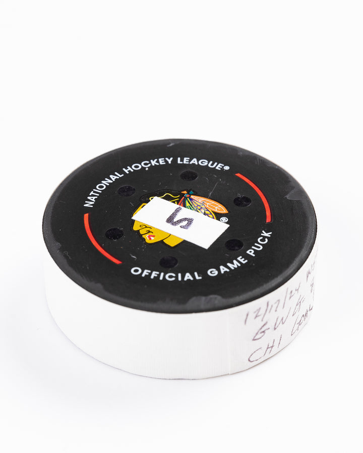 Ryan Donato Game-Used Goal Puck 12/17/24 16648