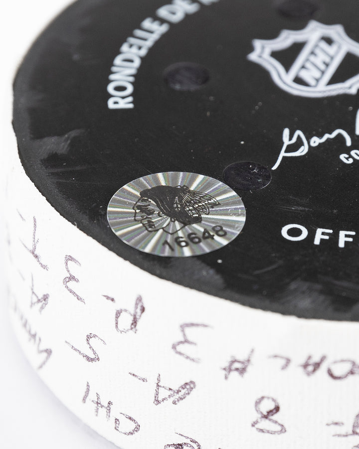 Ryan Donato Game-Used Goal Puck 12/17/24 16648
