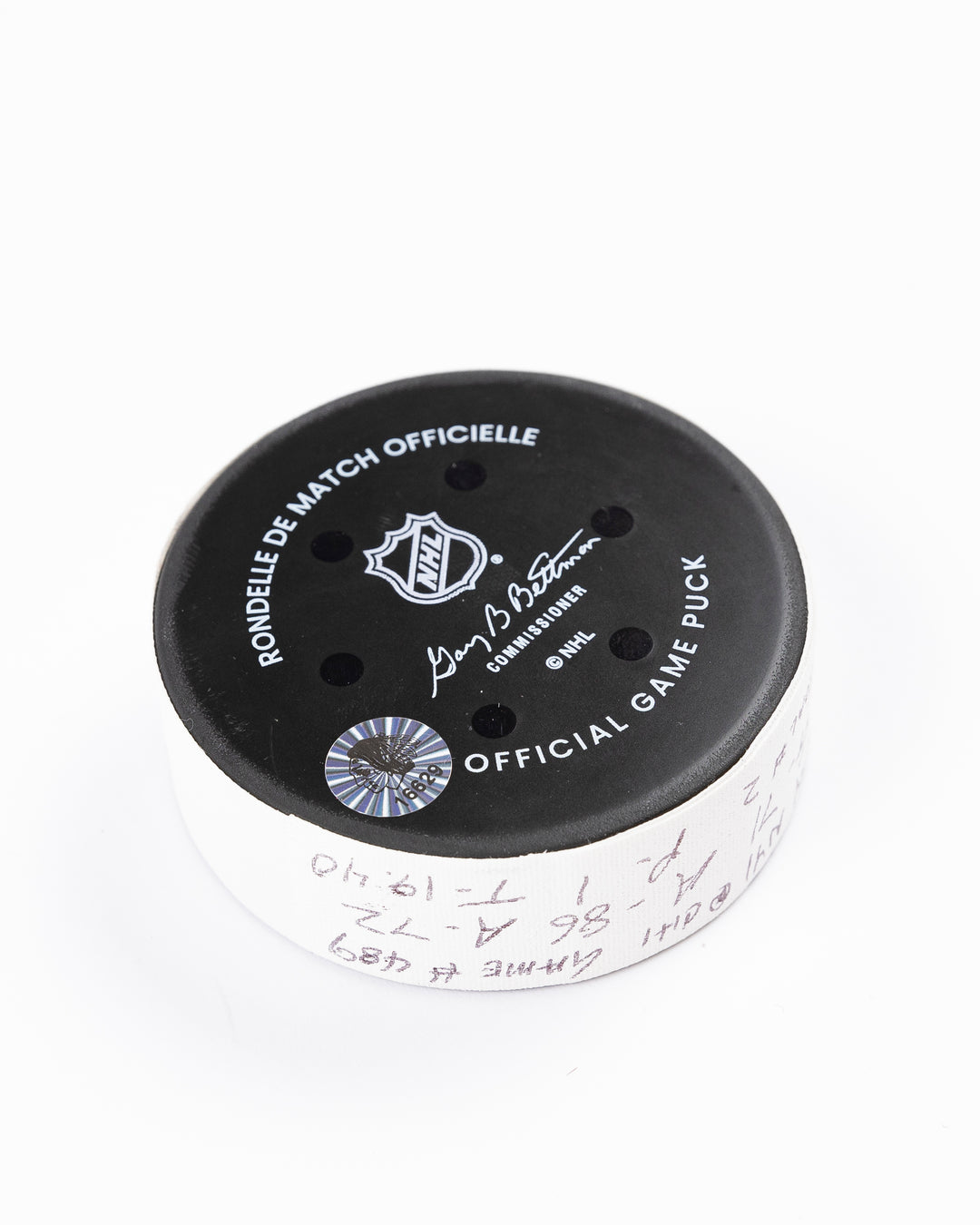 Taylor Hall Game-Used Goal Puck 12/15/24 16629