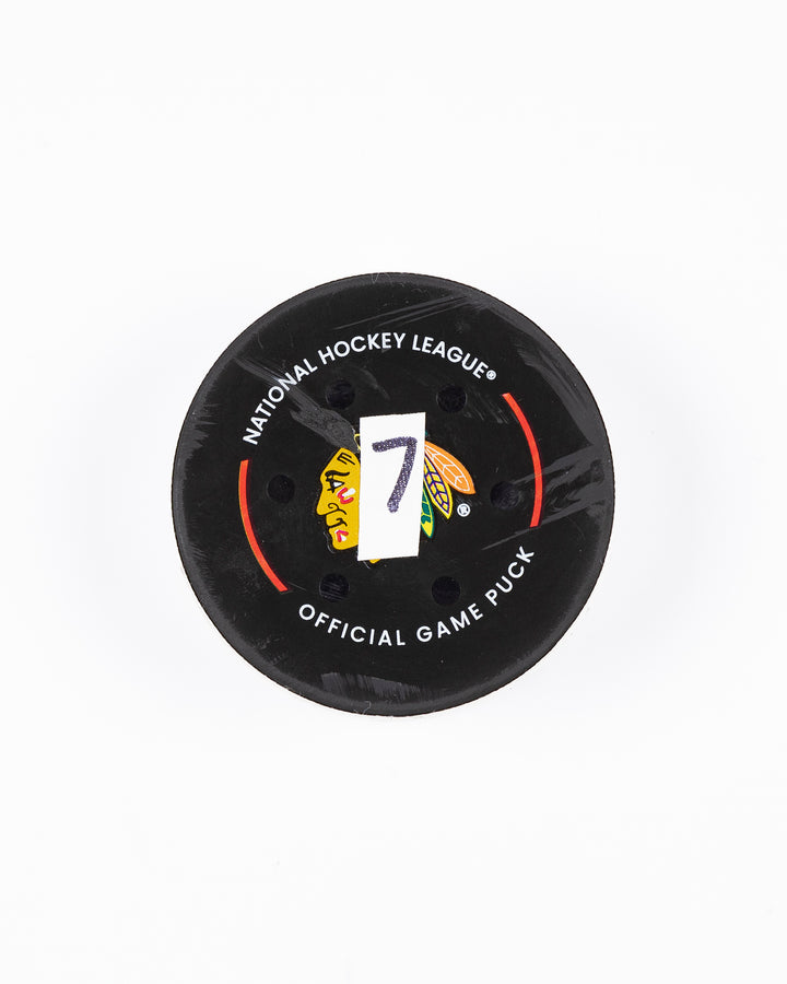 Nick Foligno Game-Used Goal Puck 12/1/24 15956