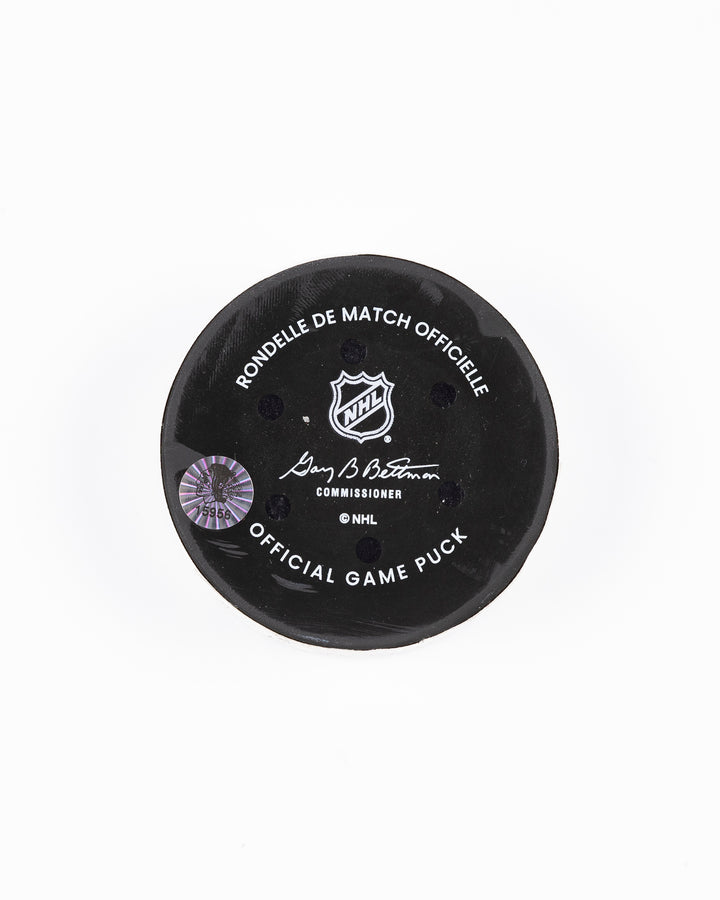 Nick Foligno Game-Used Goal Puck 12/1/24 15956