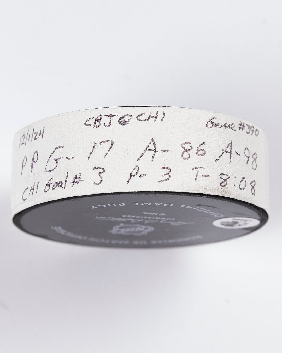 Nick Foligno Game-Used Goal Puck 12/1/24 15956