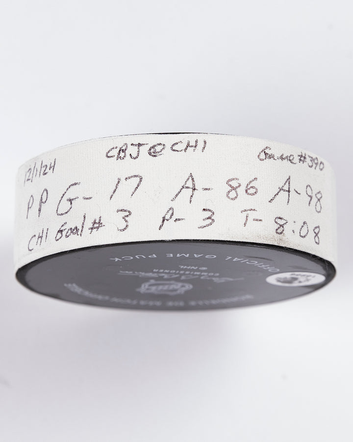 Nick Foligno Game-Used Goal Puck 12/1/24 15956