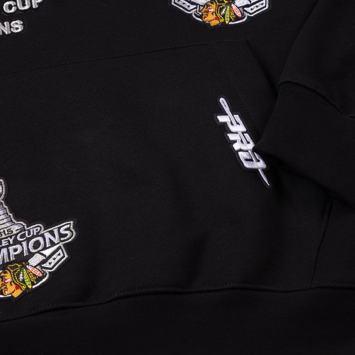 Pro Standard Chicago Blackhawks 6X Stanley Cup Champs Drop Shoulder Hoodie