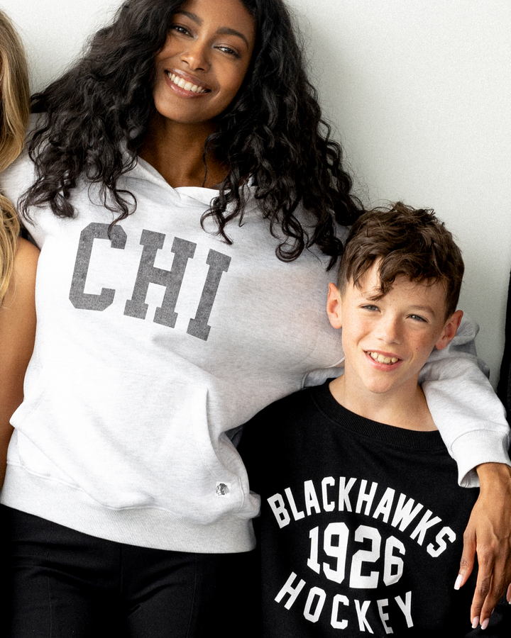 Line Change Chicago Blackhawks Grey Hockey Hoodie 2.0
