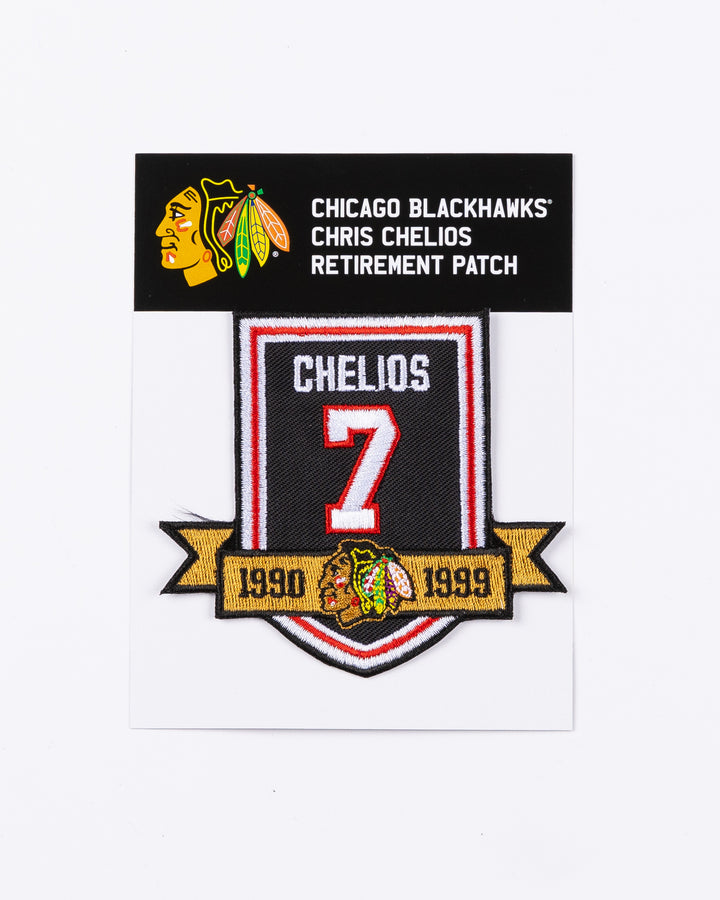 Chicago Blackhawks Chris Chelios Jersey Retirement Patch