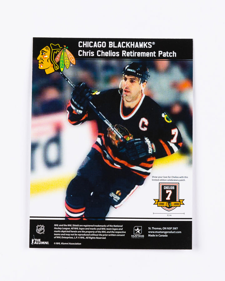 Chicago Blackhawks Chris Chelios Jersey Retirement Patch
