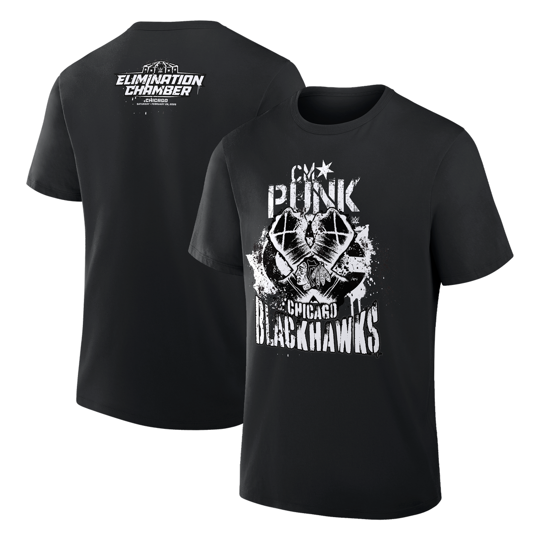 Chicago Blackhawks x CM Punk WWE Limited Edition Tee