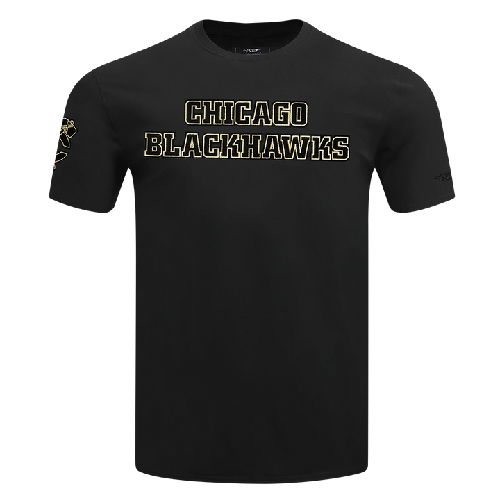 Pro Standard Chicago Blackhawks Centennial Black &amp; Gold Short Sleeve Tee