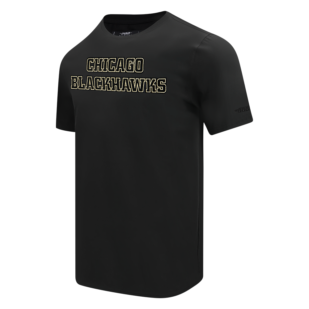Pro Standard Chicago Blackhawks Centennial Black &amp; Gold Short Sleeve Tee