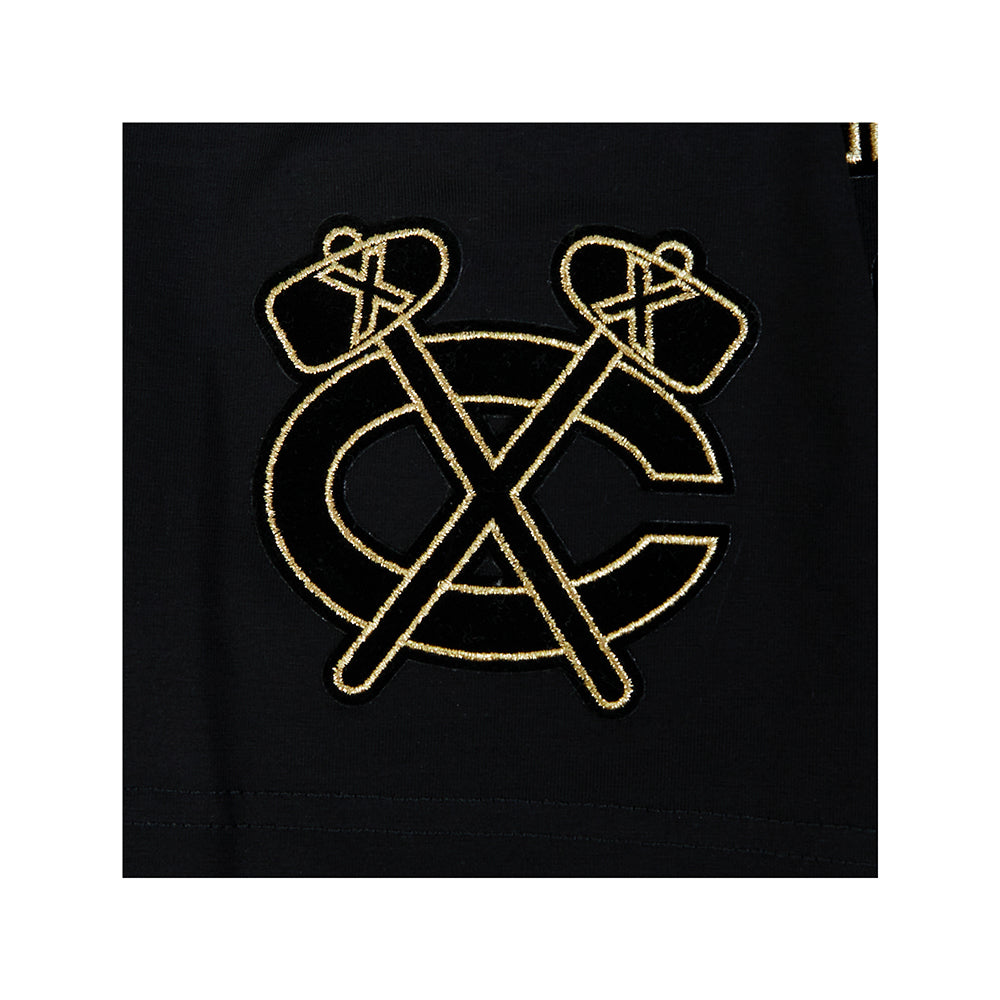 Pro Standard Chicago Blackhawks Centennial Black &amp; Gold Short Sleeve Tee