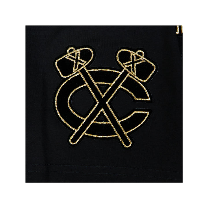 Pro Standard Chicago Blackhawks Centennial Black &amp; Gold Short Sleeve Tee