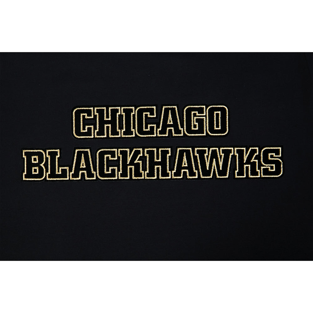 Pro Standard Chicago Blackhawks Centennial Black &amp; Gold Short Sleeve Tee