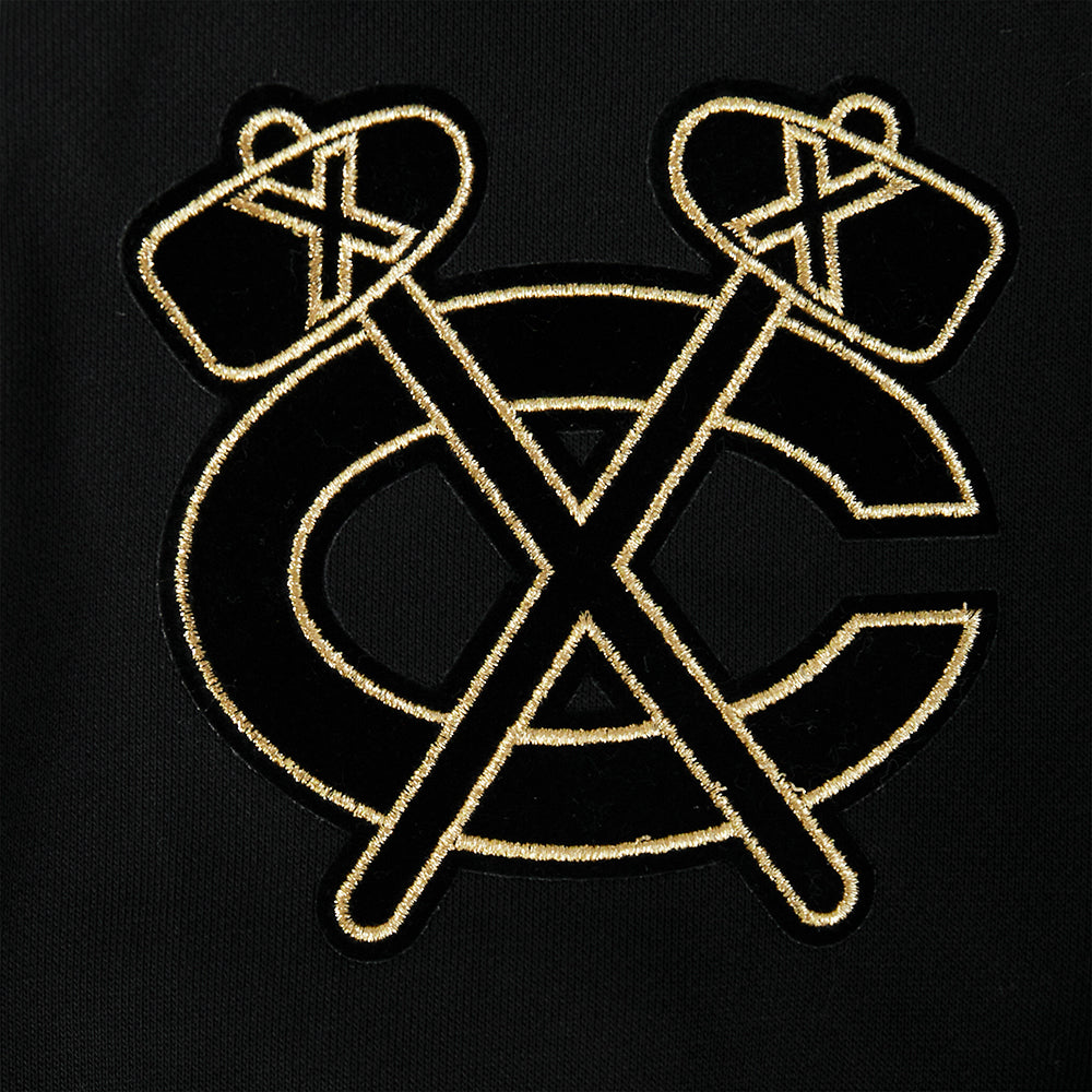 Pro Standard Chicago Blackhawks Centennial Black &amp; Gold Hoodie