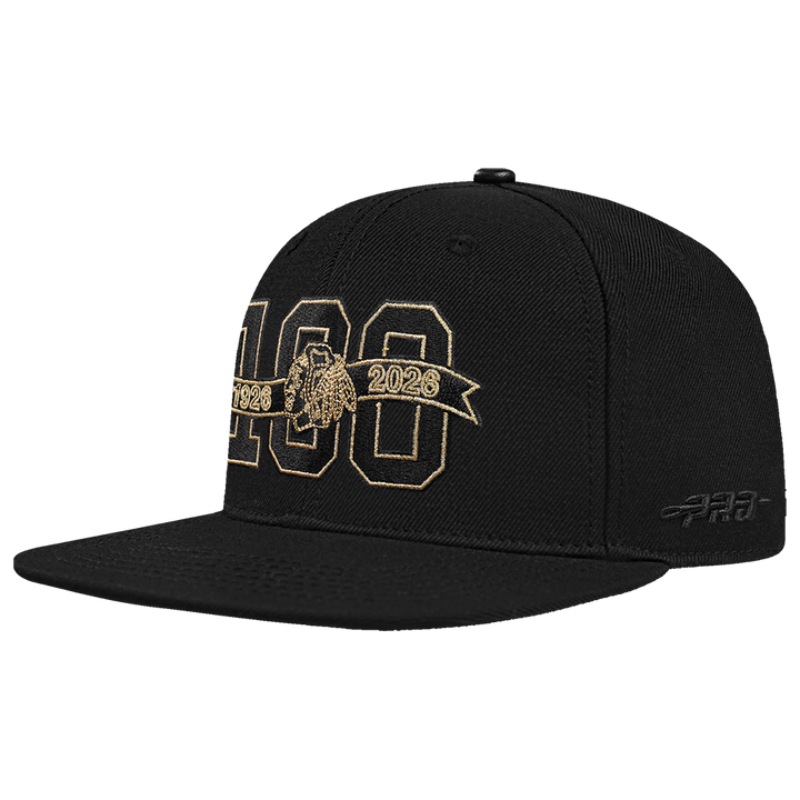 Pro Standard Chicago Blackhawks Centennial Black &amp; Gold Wool Snapback