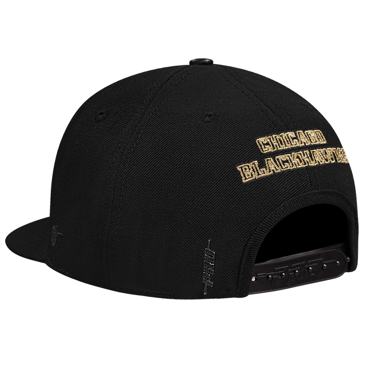 Pro Standard Chicago Blackhawks Centennial Black &amp; Gold Wool Snapback