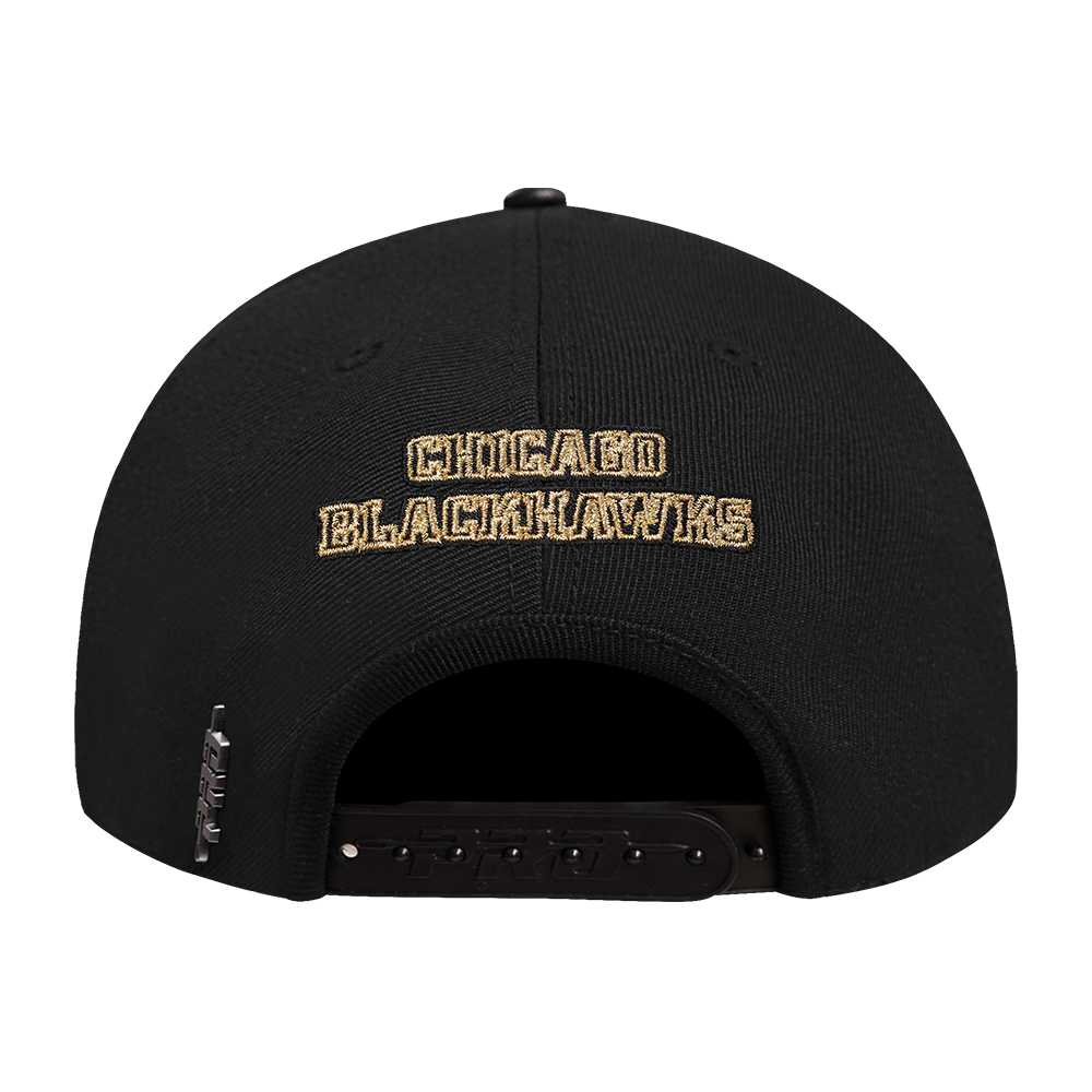 Pro Standard Chicago Blackhawks Centennial Black &amp; Gold Wool Snapback