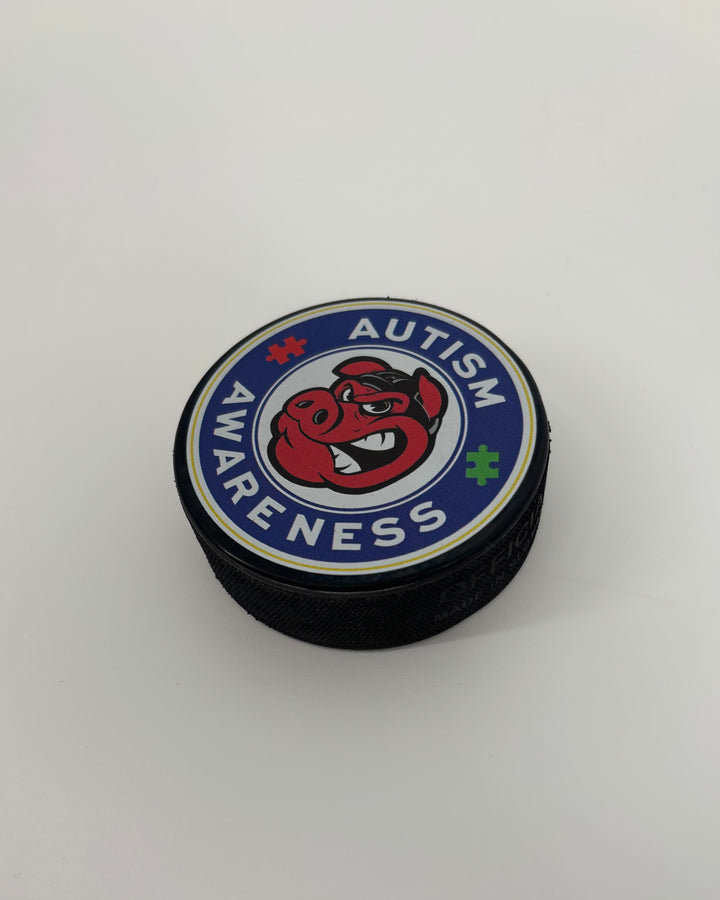 Rockford IceHogs Autism Awareness Puck