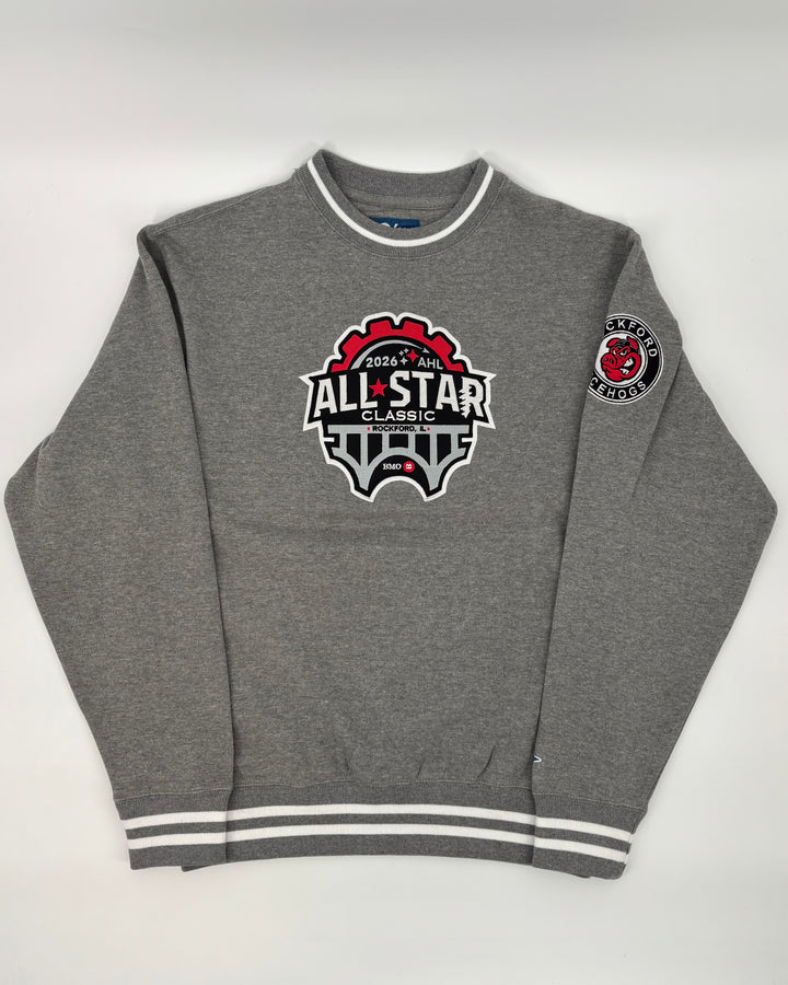 Rockford IceHogs Grey Varsity Rib All Star Crewneck