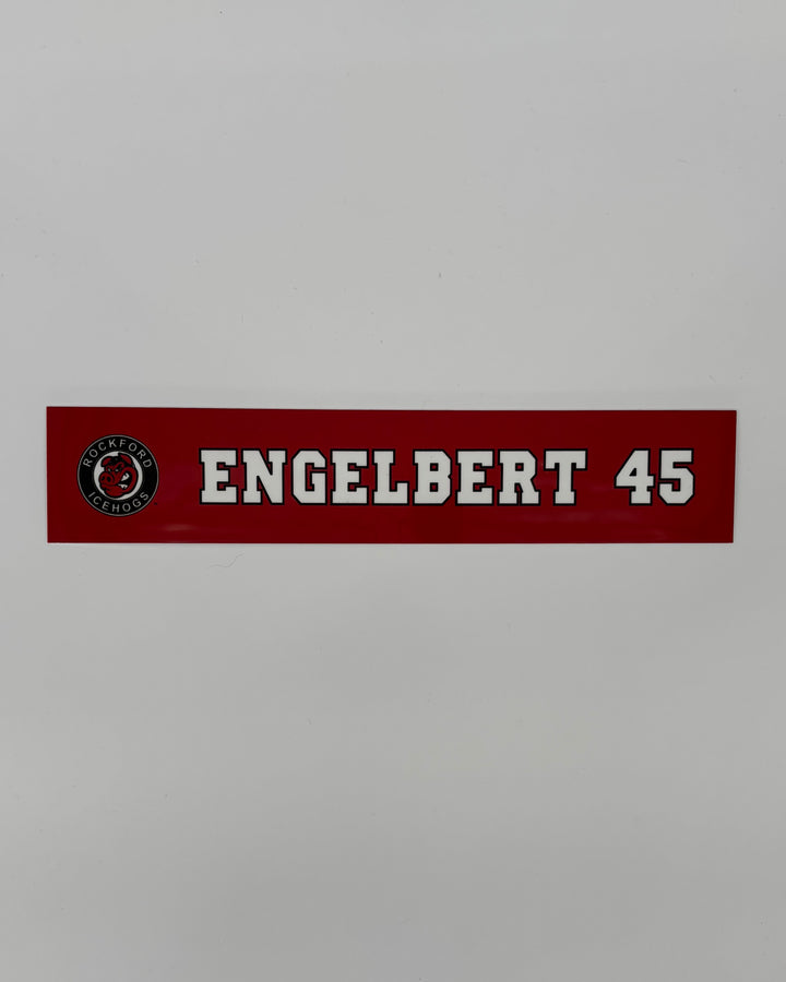 Rockford IceHogs Jamie Engelbert Locker Nameplate