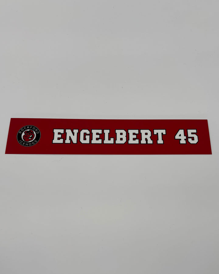 Rockford IceHogs Jamie Engelbert Locker Nameplate