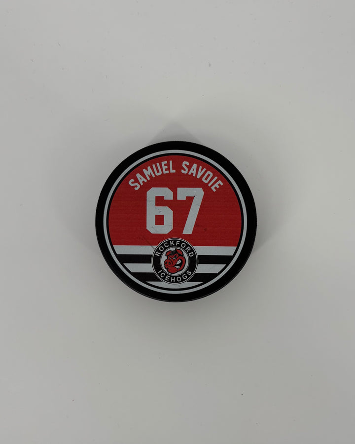 Rockford IceHogs Samuel Savoie Puck
