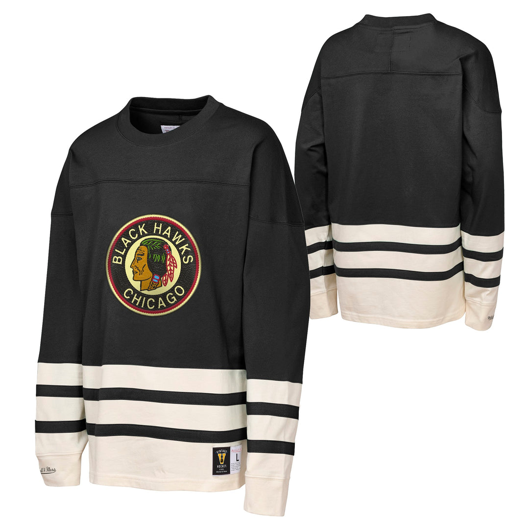 Mitchell &amp; Ness Youth Chainstitch Long Sleeve Tee