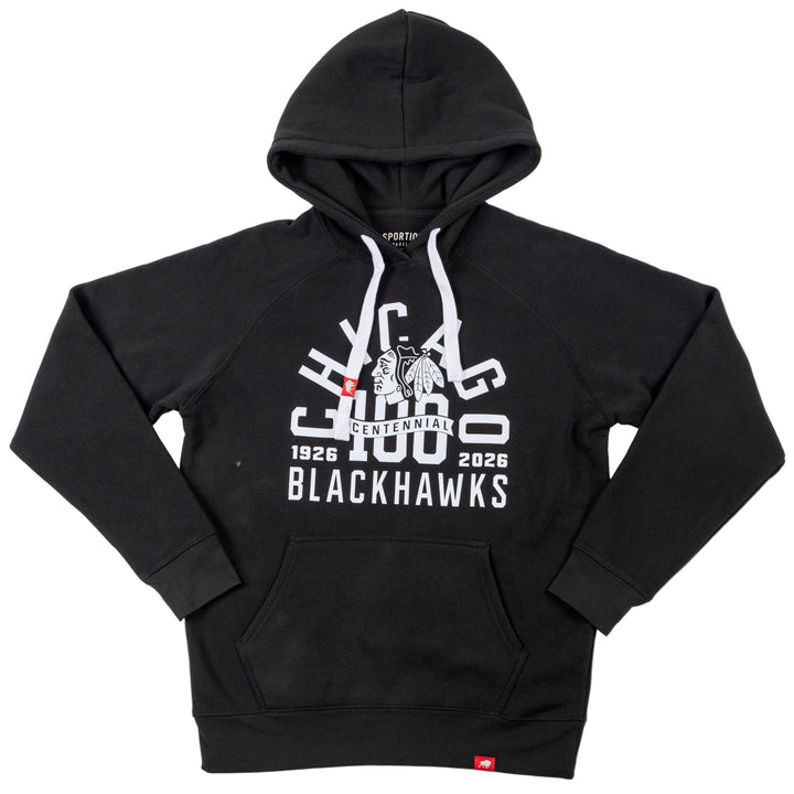 Black hoodie with &