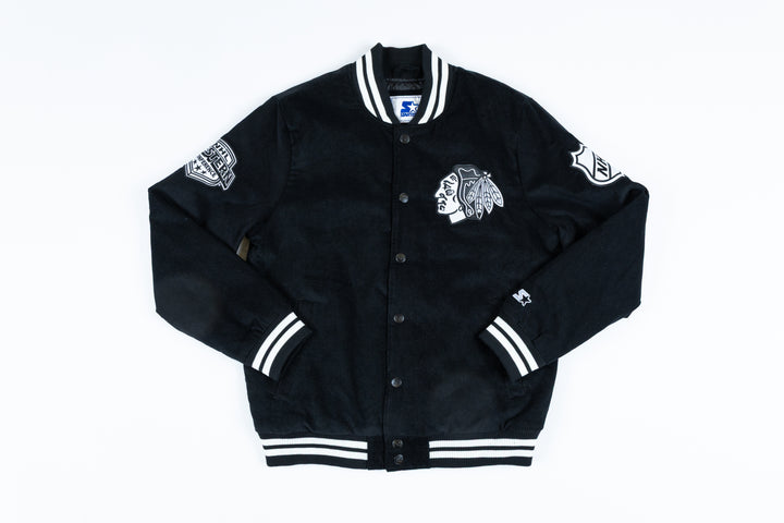Starter Chicago Blackhawks Blackout Varsity Jacket