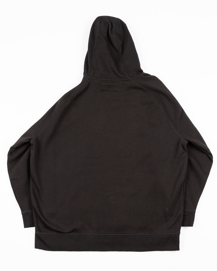 black big &amp; tall Antigua hoodie with embroidered Chicago Blackhawks primary logo on left chest - back lay flat