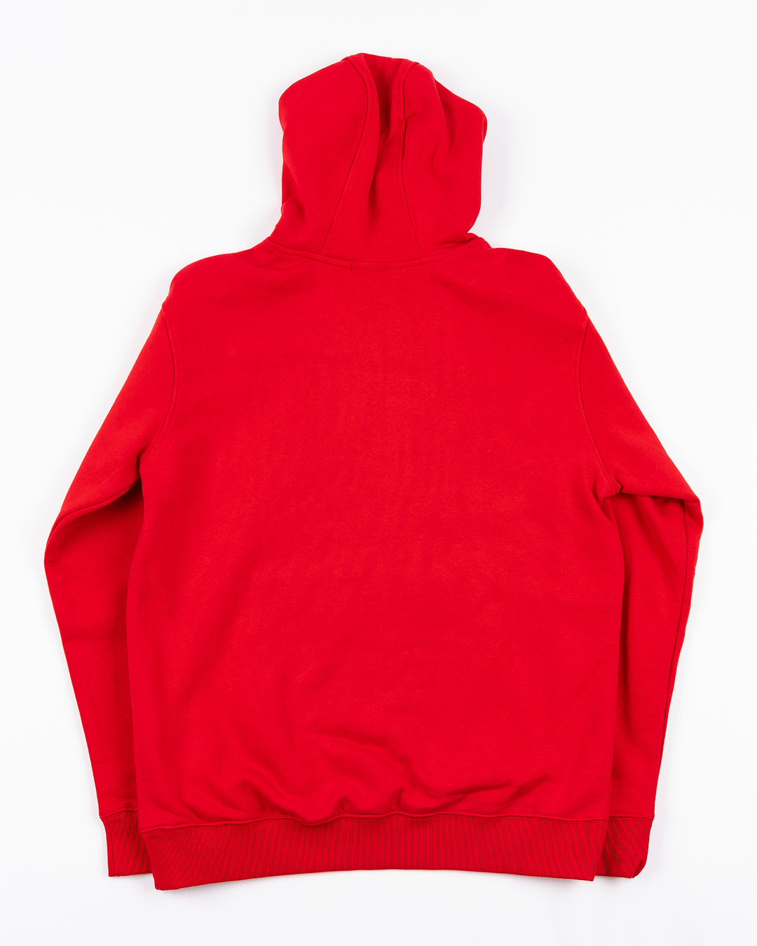 red Bauer hoodie with Chicago Blackhawks primary logo on front - back lay flat