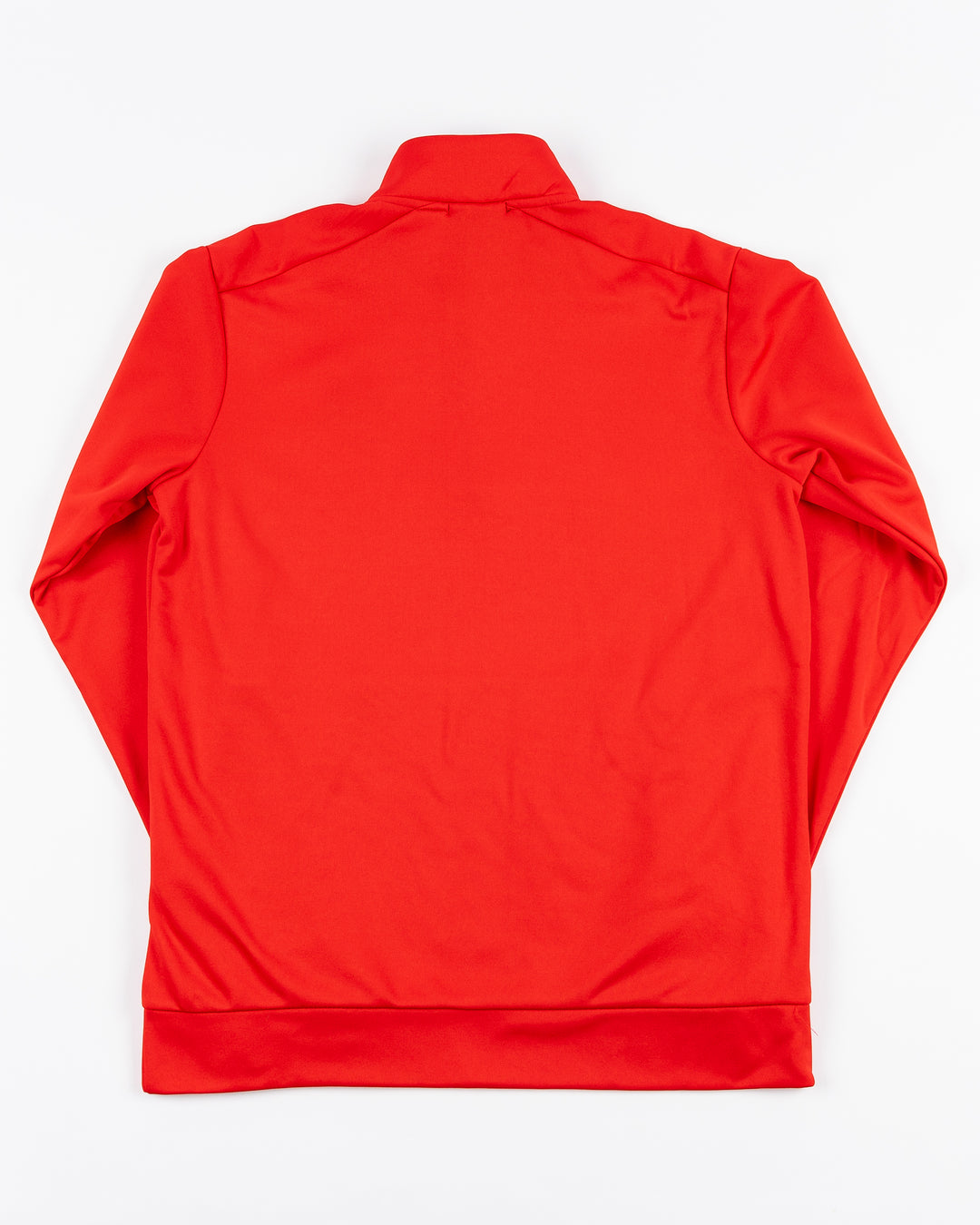 red Bauer half zip with Chicago Blackhawks primary logo embroidered on left chest - back lay flat