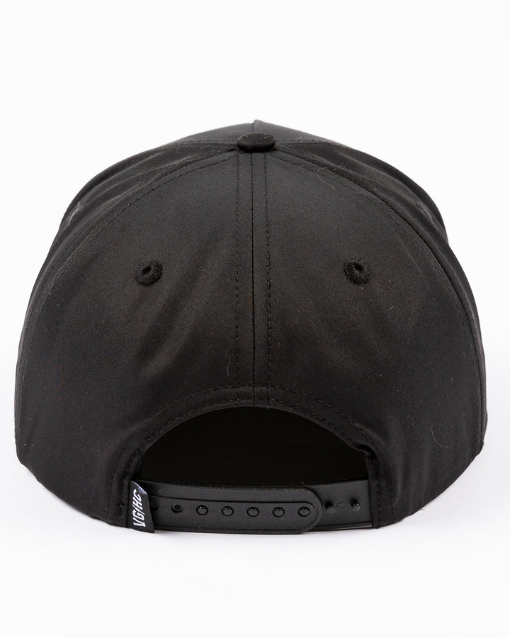 black VGHC rope snapback hat with Chicago Blackhawks wordmark and VGHC wordmark embroidered on front - back lay flat