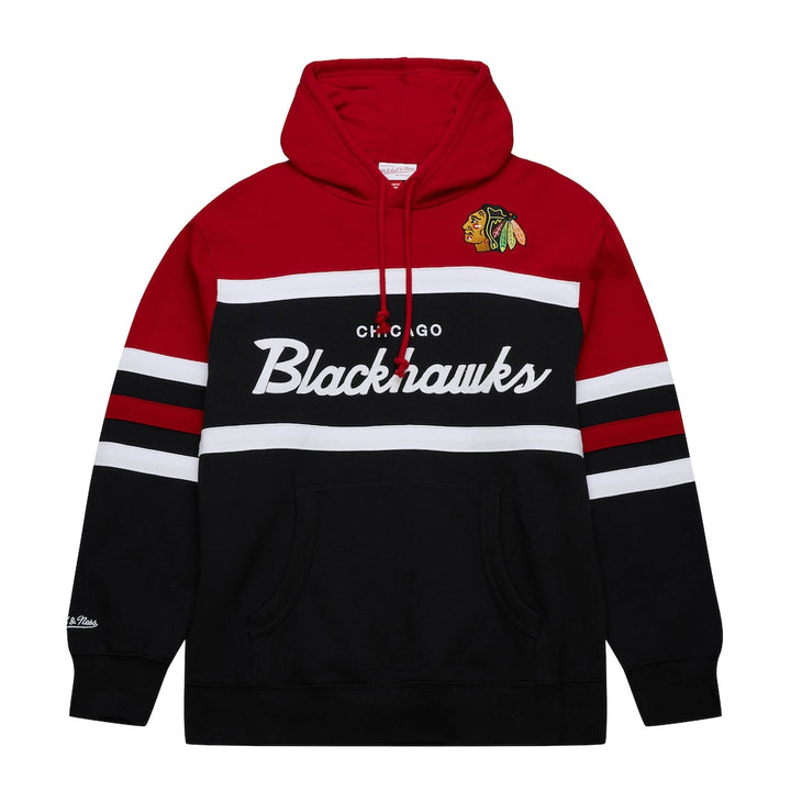 Mitchell &amp; Ness Black Red Chicago Blackhawks Head Coach Hoodie