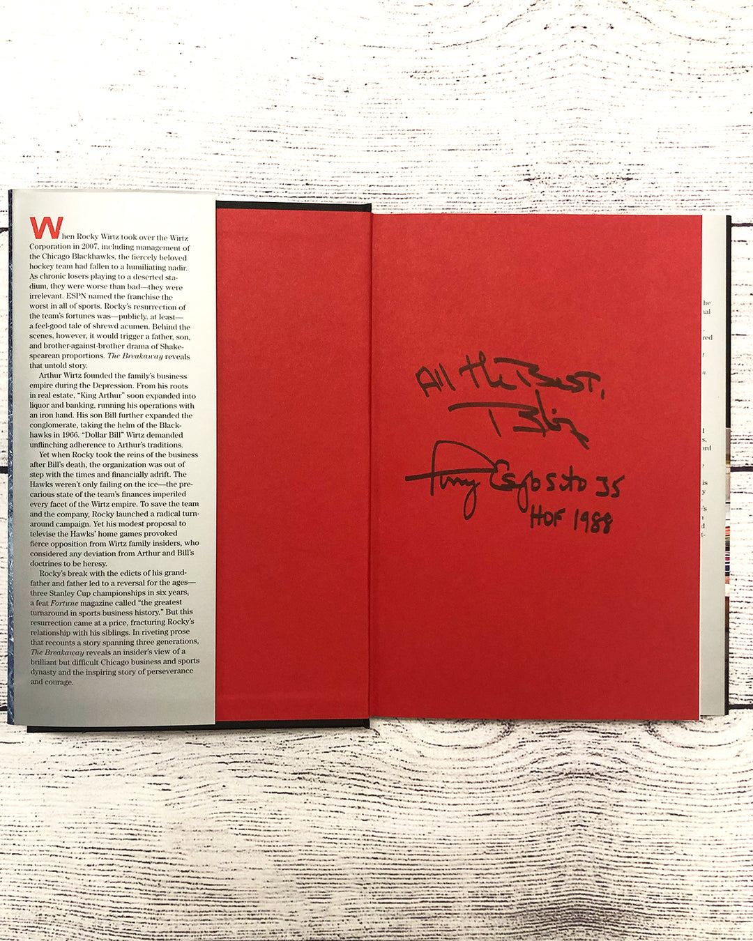 The Break Away Autographed Book